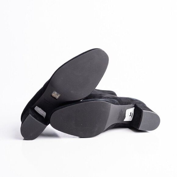 Stuart Weitzman Siggy 60 Black Suede Leather Stretch Sock Boots 36.5 US 6 New - Picture 8 of 10